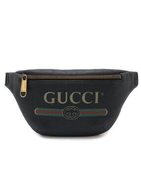 Gucci Print Small Belt Bag Sherry Black Red Green